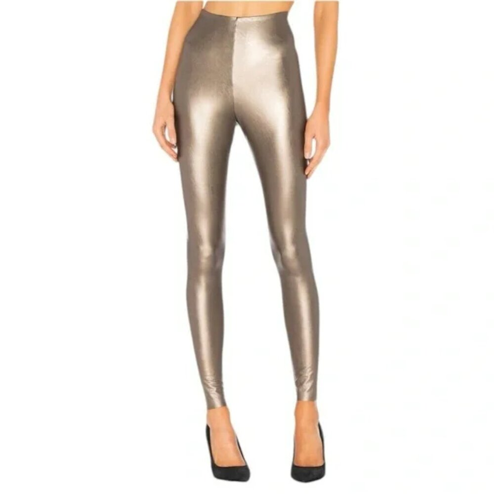 Commando Bronze Metallic Faux Leather Perfect Control High Waisted Leggings